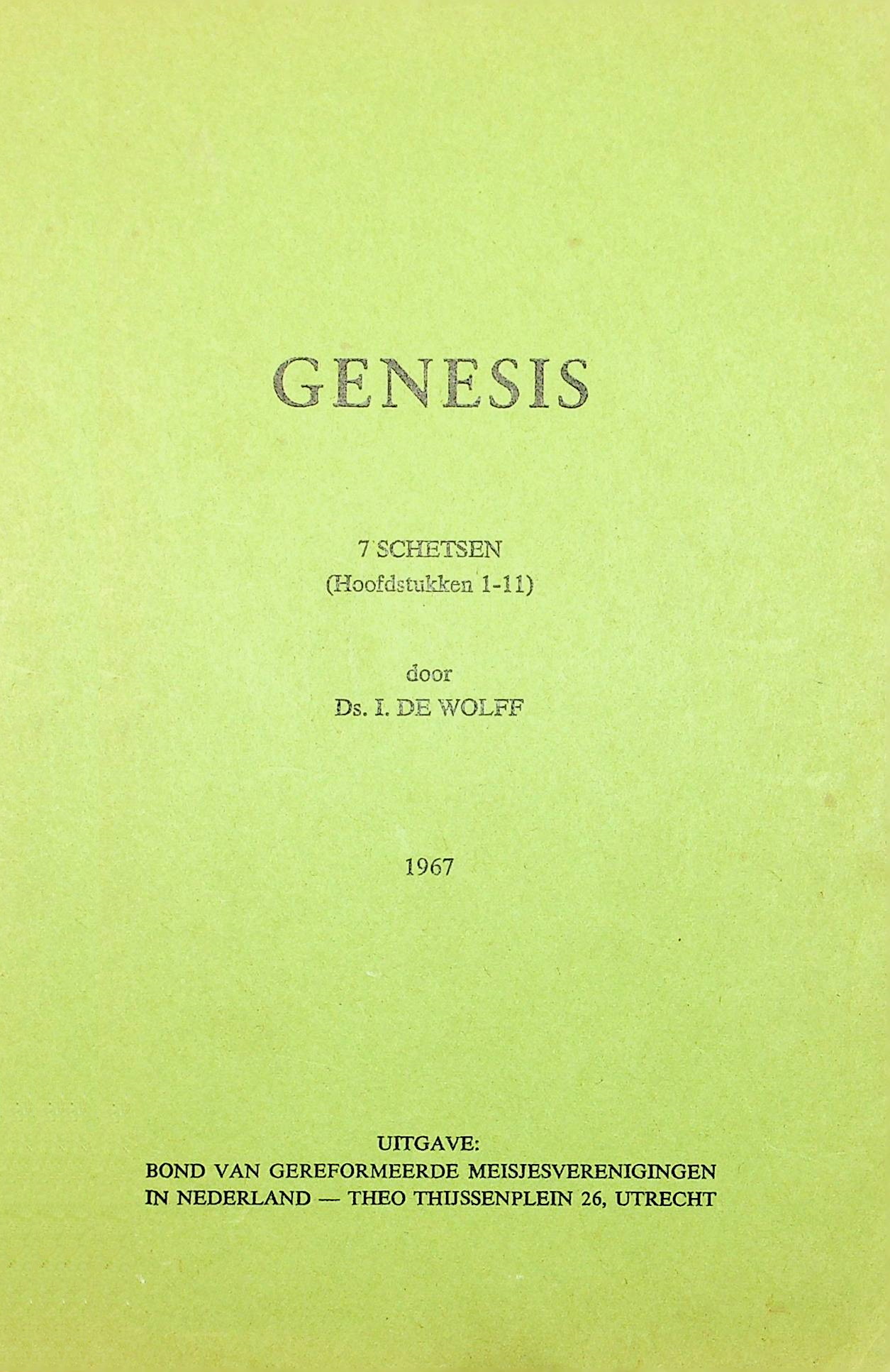 I de Wolff - Genesis deel 1